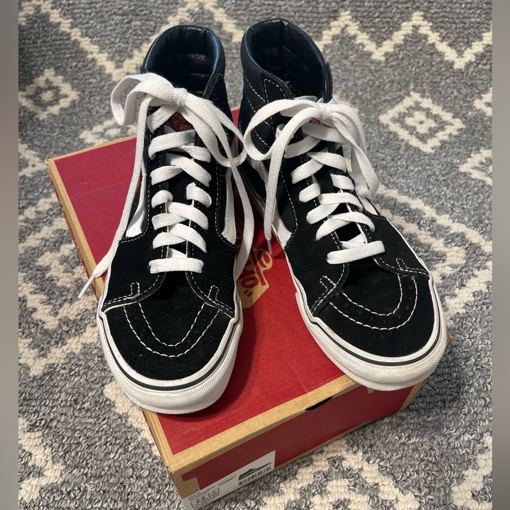 Black and white Vans